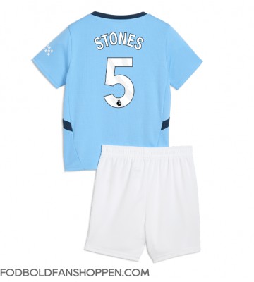 Manchester City John Stones #5 Hjemmebanetrøje Børn 2024-25 Kortærmet (+ Korte bukser)